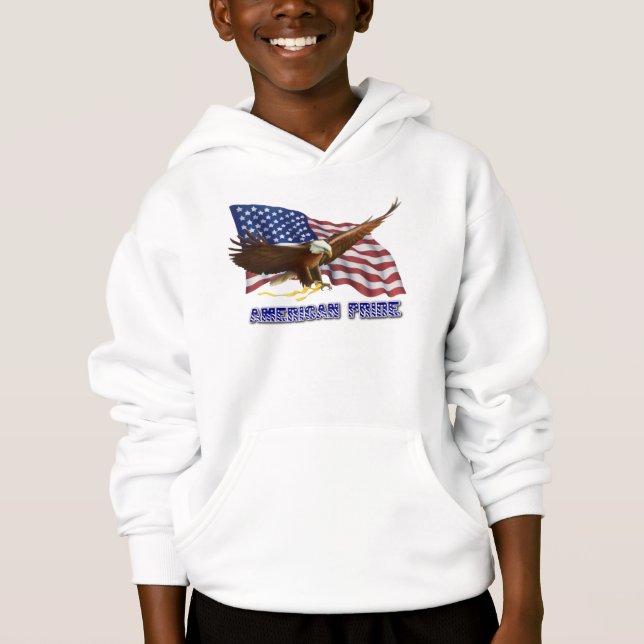 T-SHIRTS ORGULHO AMERICANO EAGLE E BANDEIRA (Frente)