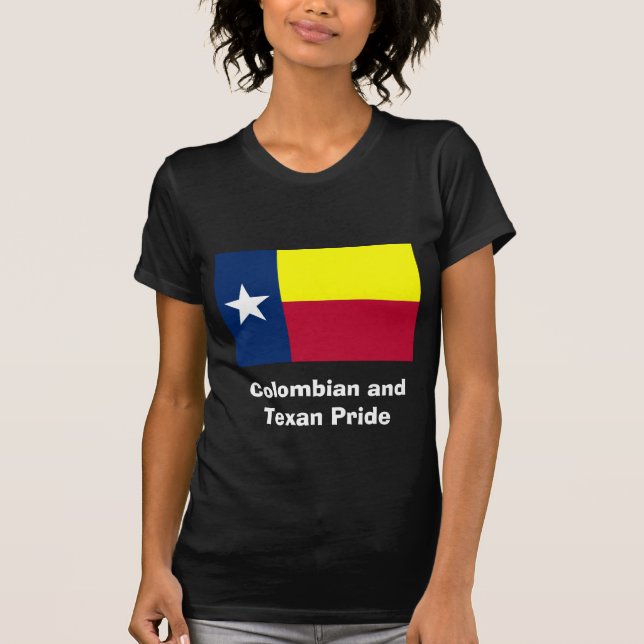 T-shirts Orgulho colombiano e do Texan (Frente)