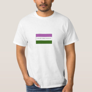 T-shirts Orgulho da bandeira de Genderqueer Nonbinary eles
