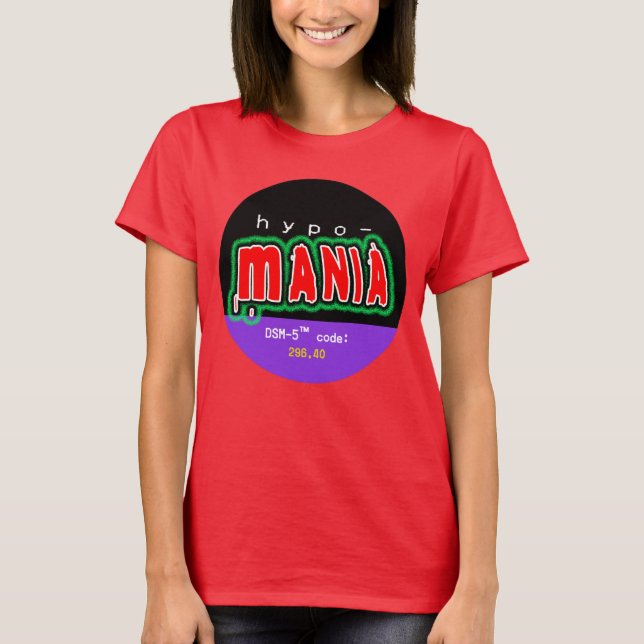 T-shirts Orgulho da hipomania (II bipolar) (Frente)