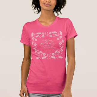 T-shirts Orgulho de Jane Austen & citações Bookish florais