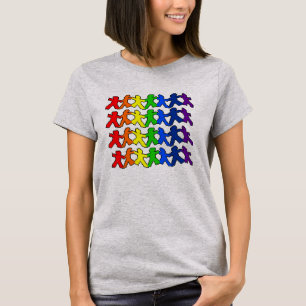 T-shirts Orgulho de papel da boneca do arco-íris