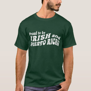T-shirts Orgulho de ser irlandês e porto-riquenho