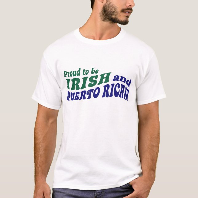 T-shirts Orgulho de ser irlandês e porto-riquenho (Frente)