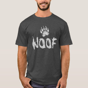 T-shirts Orgulho de Urso angustiado Pata de Urso WOOF