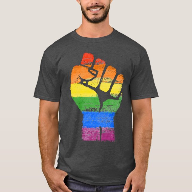 T-shirts Orgulho e poder de LGBT (Frente)