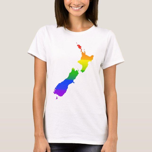 T-shirts Orgulho gay de NZ (Frente)