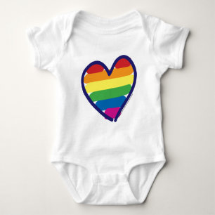 T-shirts Orgulho gay Rainbow Heart