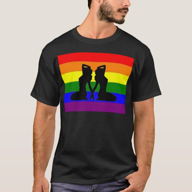 T-shirts Orgulho lésbica grego (Frente)