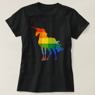 T-shirts Orgulho LGBTQ+ do Unicórnio Xadrez
