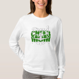 T-shirts Orgulhoso anime a mãe com letras verdes
