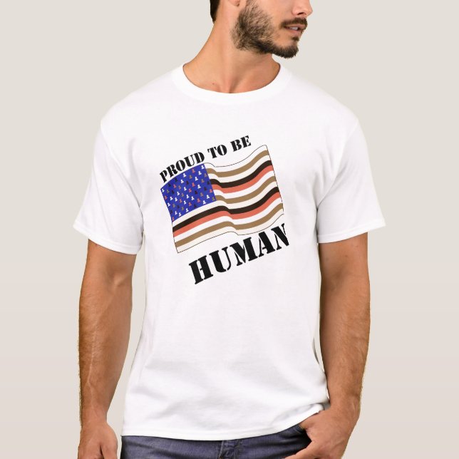 T-shirts Orgulhoso ser humano (Frente)