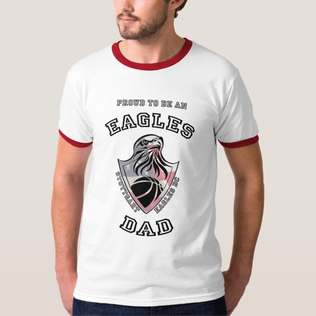 T-shirts Orgulhoso ser um paizinho AllStar litros de Eagles (Frente)