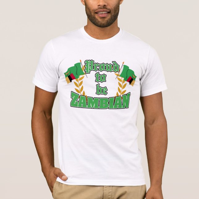 T-shirts Orgulhoso ser zambiano (Frente)