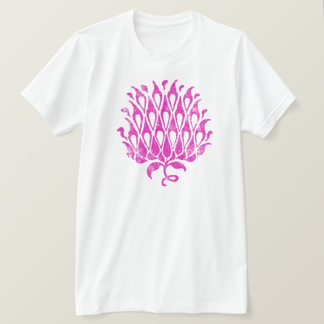 T-shirts Ornamento Floral Clássico Ilustração Botânica (Frente do Design)