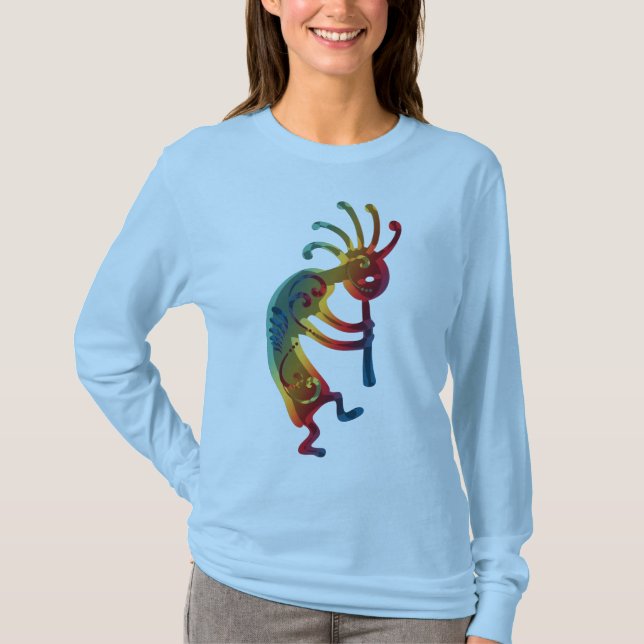 T-shirts Ornamentos KOKOPELLI + suas ideias (Frente)
