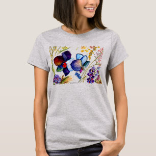 T-shirts Orquídeas Azuis37 com dois lados
