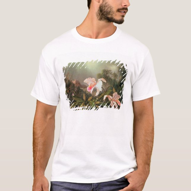 T-shirts Orquídeas da selva e colibris, 1872 (Frente)