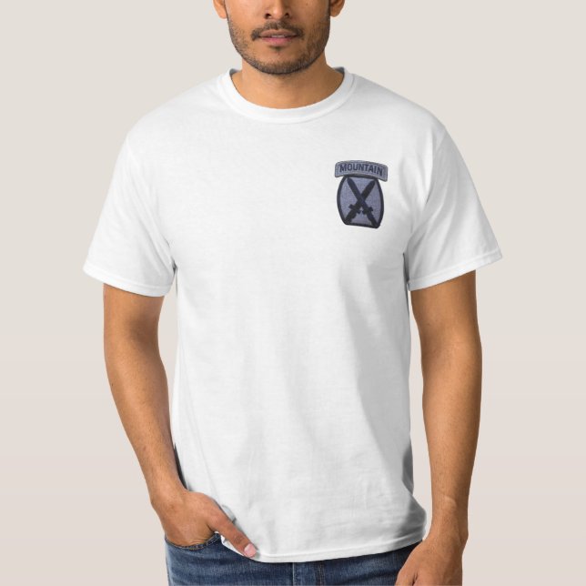 T-shirts os 10ns veteranos da divisão da montanha controlam (Frente)