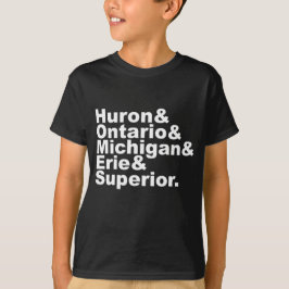 T-shirts Os 5 Excelentes Lagos | Huron Ontario Michigan Eri
