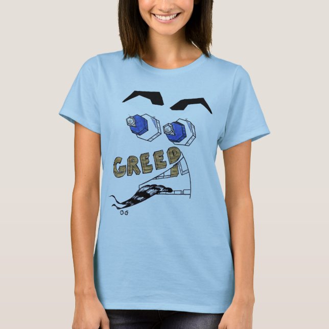 T-shirts Os 7 Pecados Mortais — Ganância (Frente)