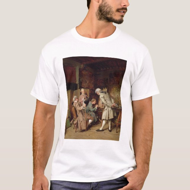 T-shirts Os amantes da arte, ou o pintor, 1860 (painel) (Frente)