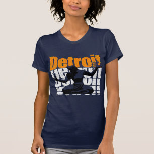 T-shirts Os anos 80 DETROIT do vintage (design afligido)