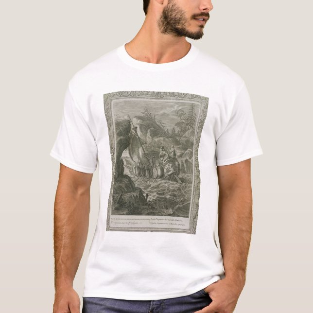 T-shirts Os Argonauts passam o Symplegades (a gravura) (Frente)