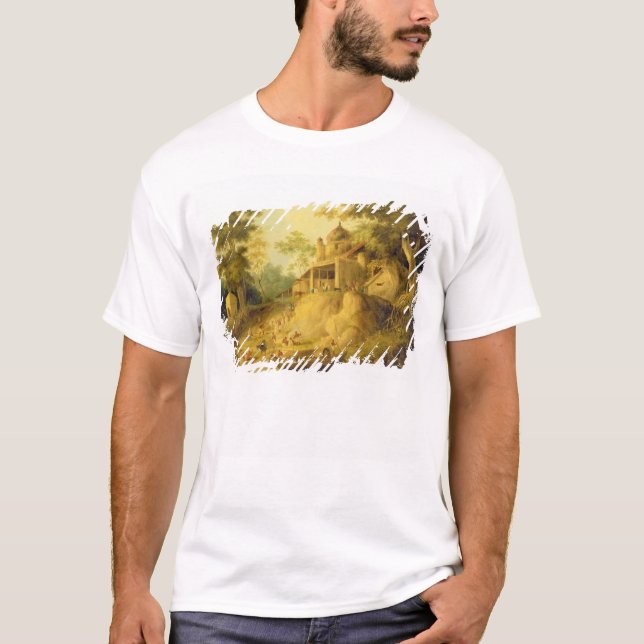 T-shirts Os bancos do Ganges, c.1820-30 (óleo em canvas) (Frente)