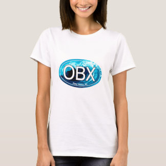 T-shirts Os bancos exteriores de OBX acenam o Oval