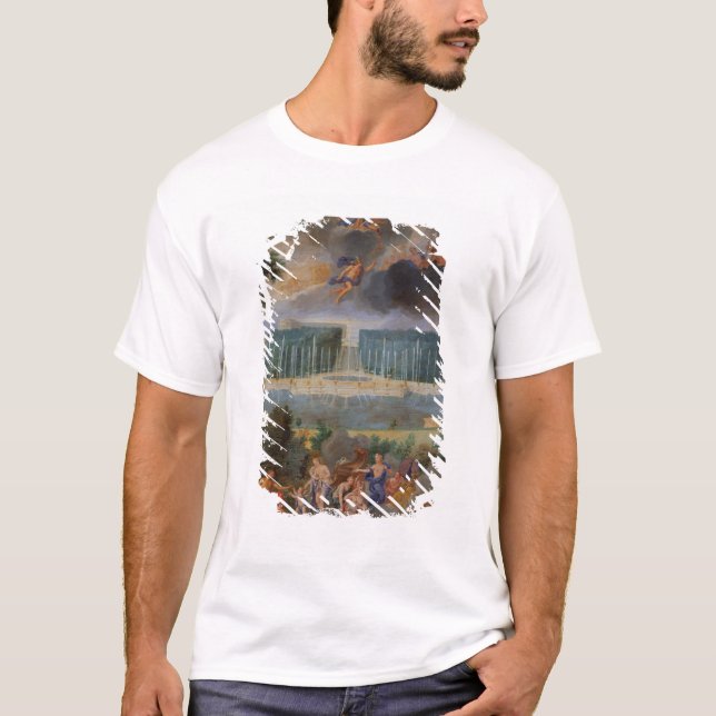 T-shirts Os bosques de Versalhes. Ideia da piscina de (Frente)