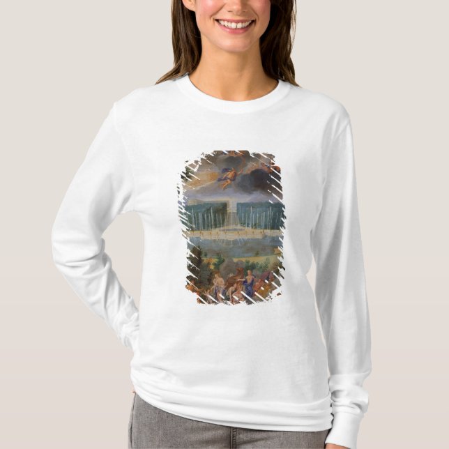 T-shirts Os bosques de Versalhes. Ideia da piscina de (Frente)