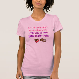 T-shirts Os chocolates melhoram do que homens