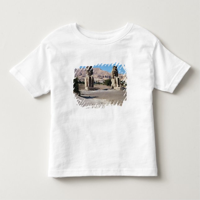 T-shirts Os Colossi de Memnon, estátuas de Amenhotep (Frente)