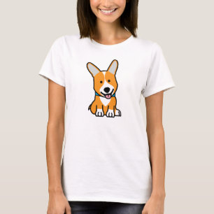 T-shirts Os Corgis do Corgi perseguem o Pembroke feliz