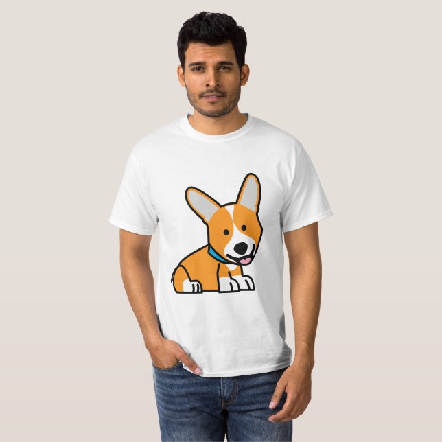 T-shirts Os Corgis do Corgi perseguem o Pembroke feliz (Frente Completa)