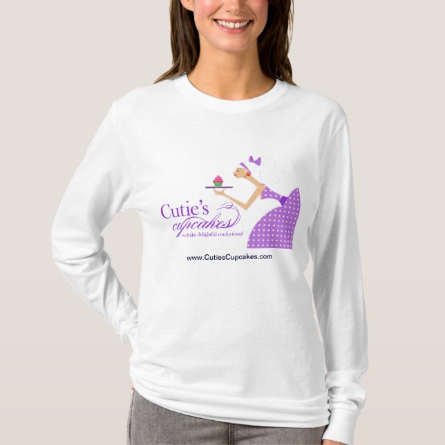 T-shirts Os cupcakes de Cutie - pastelarias das sobremesas (Frente)