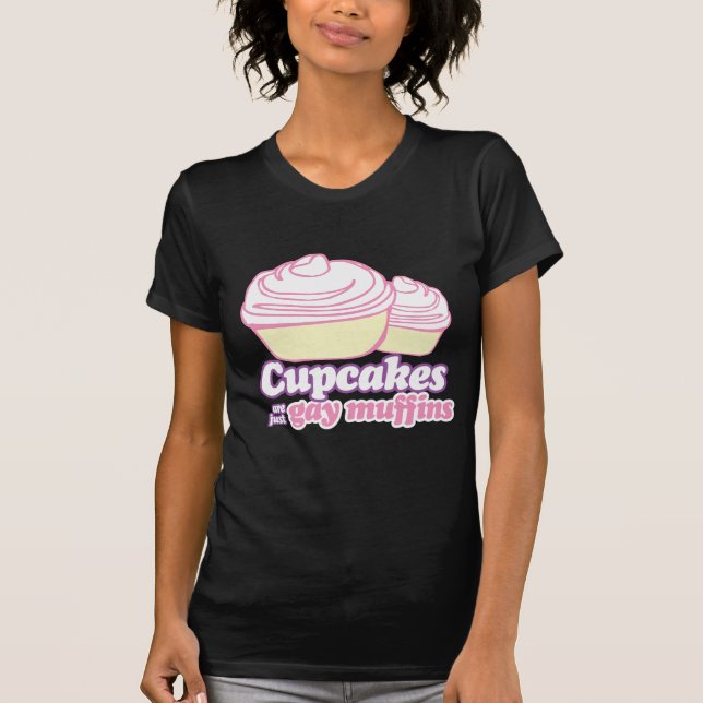 T-SHIRTS OS CUPCAKES SÃO APENAS MUFFIN ALEGRES (Frente)