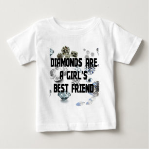 T-shirts Os diamantes são os melhores amigos de uma garota