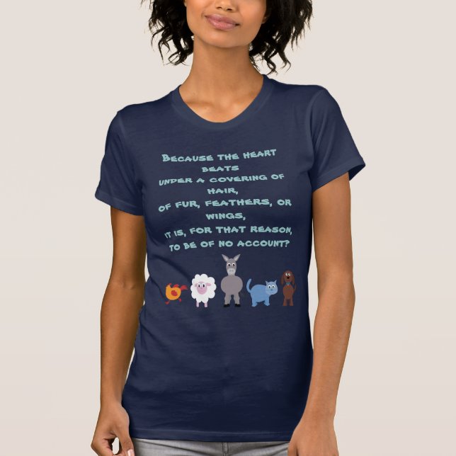 T-shirts Os direitos dos animais citam animais bonitos dos (Frente)