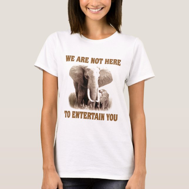 T-shirts Os elefantes merecem o respeito (Frente)
