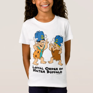 T-shirts Os Flintstones Fred & búfalos de água da