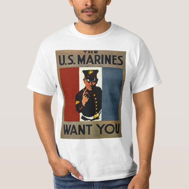 T-shirts Os fuzileiros americanos querem você (Frente)