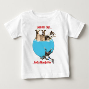 T-shirts Os galgos gostam de microplaquetas de batata