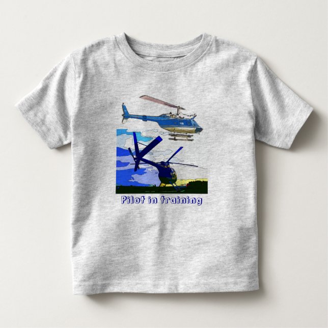 T-shirts os helicópteros pilotam no treinamento (Frente)
