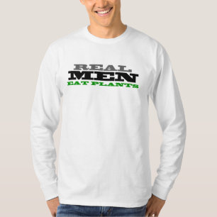 T-shirts Os homens reais comem o Tshirt das plantas