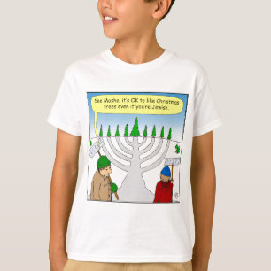 T-shirts os judeus x04 gostam de desenhos animados do Natal