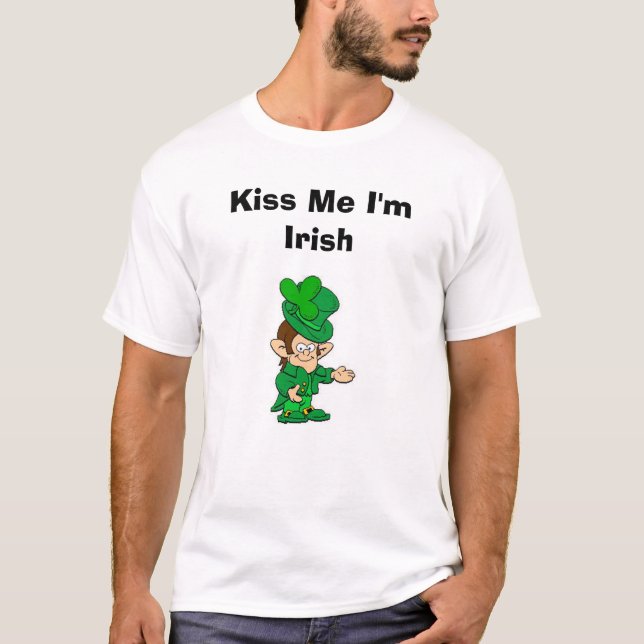 T-shirts os leperchauns, beijam-me que eu sou irlandês (Frente)
