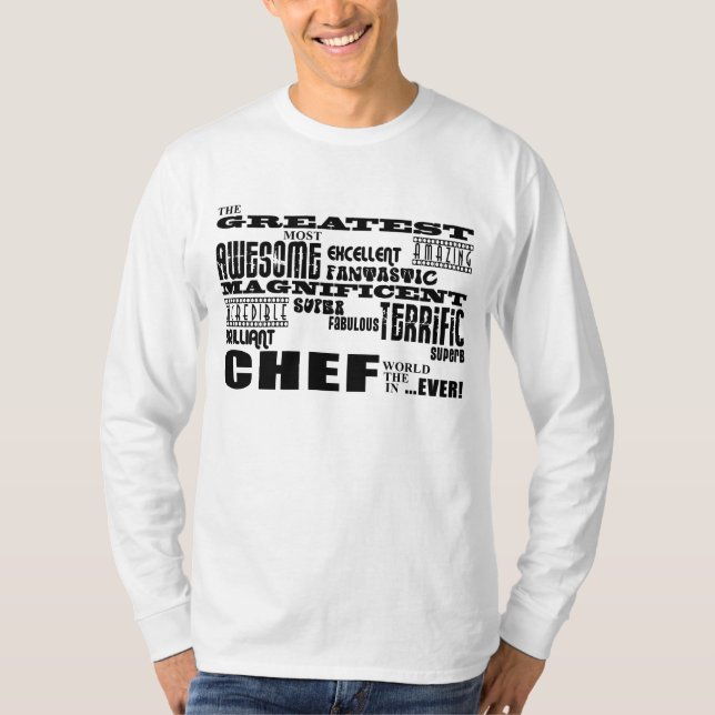 T-shirts Os melhores aniversários dos cozinheiros chefe: O (Frente)