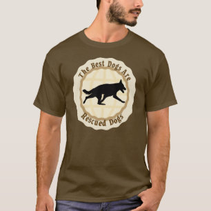 T-shirts Os Melhores Cães São Resgatados - Cão German sheph